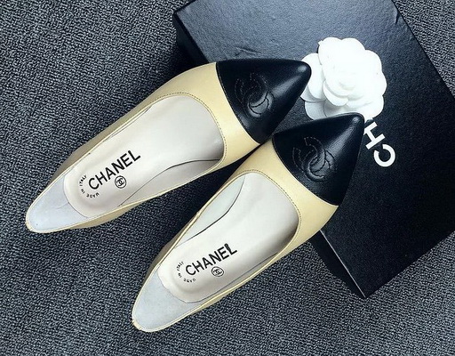 CHANEL Shallow mouth flat shoes Women--133